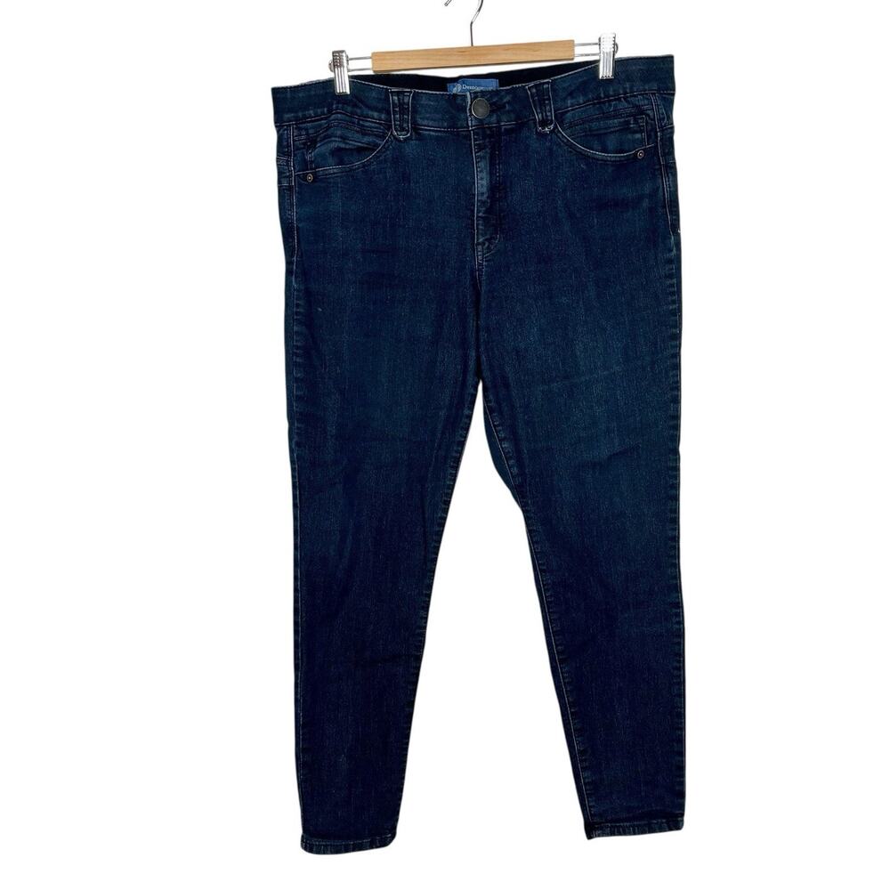 Democracy Ab Solution Skinny Jeans Womens Size 16 Mid Rise Slimming Dark Wash